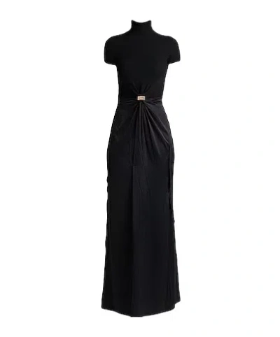 Sportmax Lightweight Short Sleeve Dress In Black