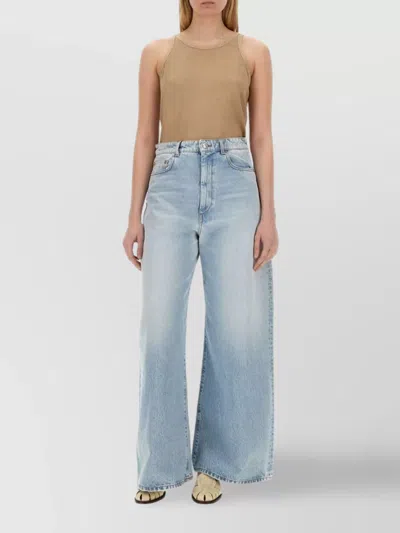 Sportmax Lightweight Sleeveless Round Neck Top In Gray