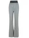 Sportmax 'lince' Grey Virgin Wool Trousers
