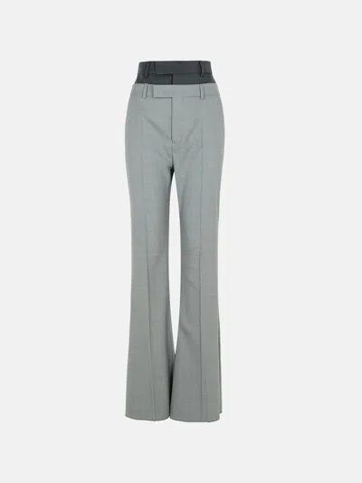 Sportmax 'lince' Grey Virgin Wool Trousers