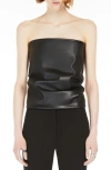 Sportmax Single-pleated Stella Flax Blend Palazzo Pants In Black