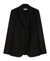 Sportmax Linen And Viscose Twill Blazer In Black