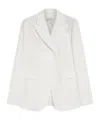 Sportmax Linen And Viscose Twill Blazer In White