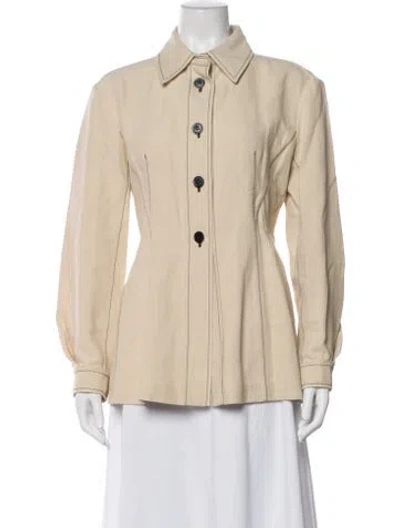 Pre-owned Sportmax Linen Jacket In Neutral