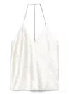 Sportmax Fatuo Chain Halter Creased Satin Top