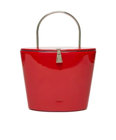 Sportmax Logo Bucket Bag In Red