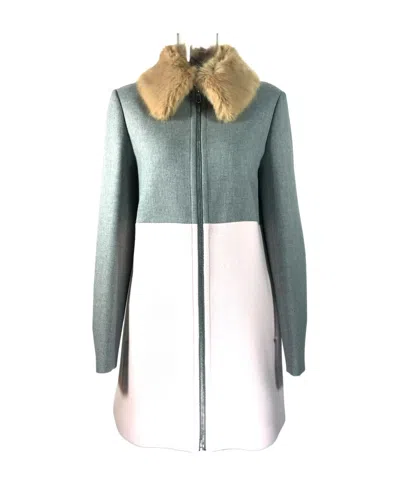 Sportmax Logo Coat In White