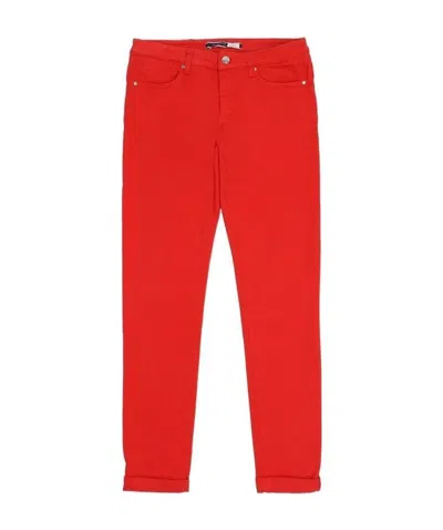 Sportmax Logo Details Jeans In Red