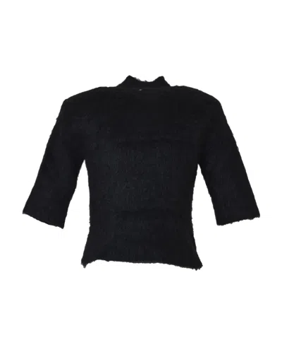 Sportmax Logo Knitted Pullover In Black