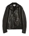 Sportmax Logo Leather Jacket In Black