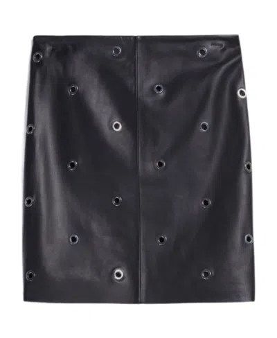 Sportmax Logo Low Waist Skirt In Black