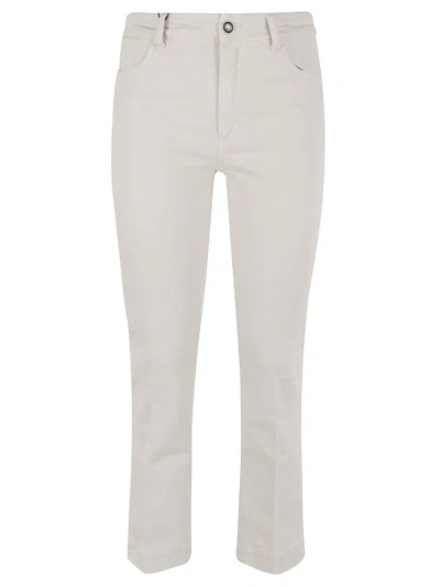 Sportmax Logo Patch Flared Jeans In White
