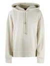 Sportmax Hooded Sweatshirt Kangaroo Pocket In White