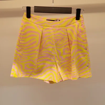 Sportmax Logo Shorts In Yellow