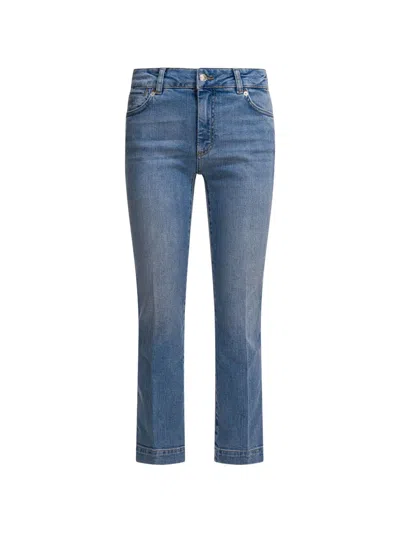 Sportmax Logo-patch Jeans In Blue