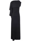 Sportmax Max Mara  Long Asymetrical "nicchia" Dress In Black