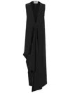 Sportmax Sport Max Long Asymmetrical Viscose Twill Dress