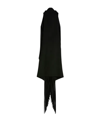 Sportmax Long Double-faced Pure Wool Dress - Runway In Black