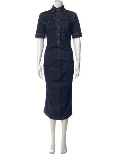 Pre-owned Sportmax Long Dress In Blue