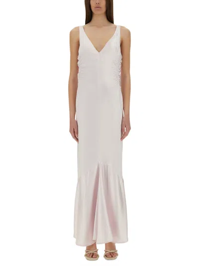 Sportmax Long Dress "katia" In Pink