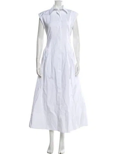 Pre-owned Sportmax Long Dress In White