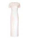 Sportmax Slit Back Midi Dress With Sequin Embellishment In Gold