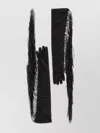 Sportmax Long Fringe Detail Gloves Collection In Black
