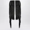 Sportmax Extended Gloves Featuring Fringe Accents In Black