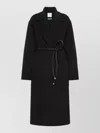 Sportmax Cappotto Zannata Oversize In Double Di Lana In Black
