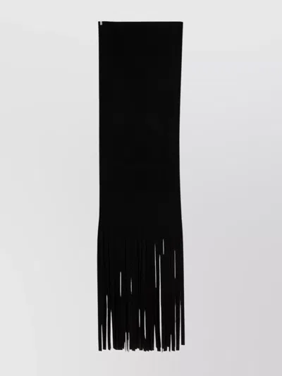 SPORTMAX LONG RECTANGULAR SCARF FEATURING FRINGE EMBELLISHMENTS