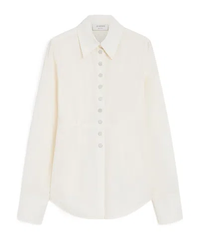 Sportmax Long Shirt With Waist Cut In Neutral