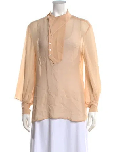 Pre-owned Sportmax Long Sleeve Blouse In Neutrals