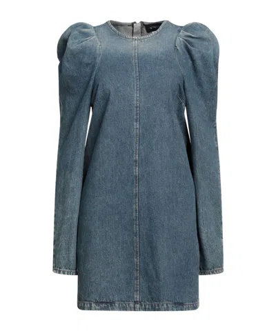 Sportmax Woman Mini Dress Blue Size 8 Cotton