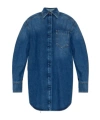 Sportmax Long Sleeve Denim Shirt In Blue
