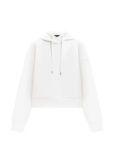 Sportmax Long-sleeve Hoodie In White