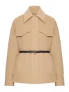 Sportmax Lapel Long-sleeved Suit Jacket In Brown