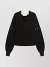Sportmax Tay Oversized Jumper With Detachable Sleeves In Black