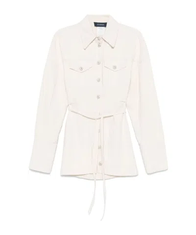Sportmax Long-sleeved Casual Jacket In Beige