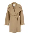 Sportmax Virgin Wool Coat In Brown