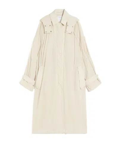 Sportmax Long-sleeved Coat In Metallic