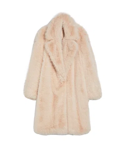 Sportmax Long-sleeved Coat In Nude