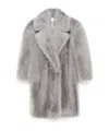 Sportmax Faux-fur Coat In Gray