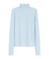 Sportmax Long-sleeved Knitted Turtleneck Sweater In Blue