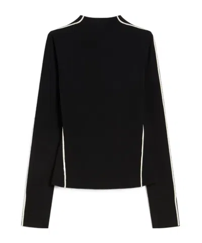 Sportmax Long-sleeved Pullover In Black