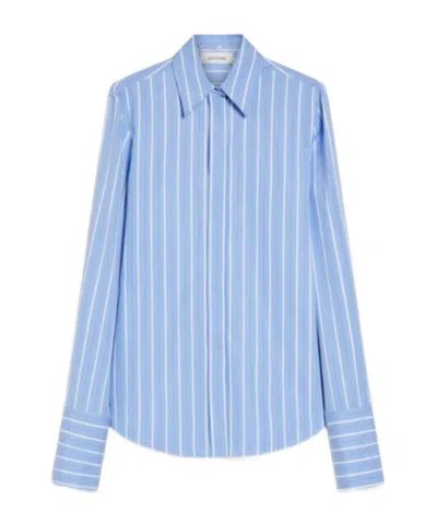 Sportmax Long-sleeved Shirt In Blue