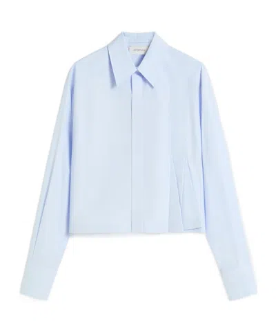 Sportmax Long-sleeved Shirt In Blue