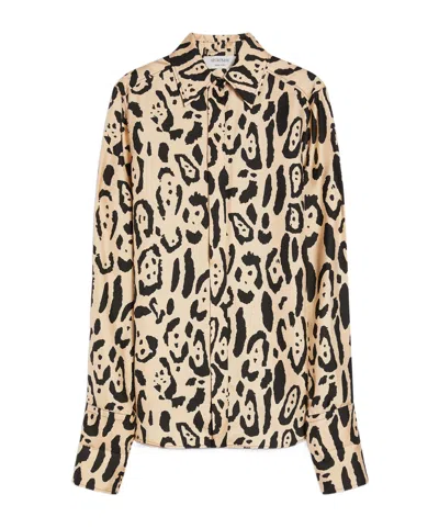 SPORTMAX SPORTMAX ARMONY ANIMAL PATTERNED LONG-SLEEVED SHIRT