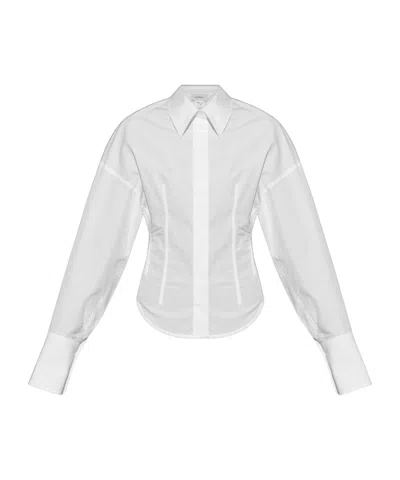 Sportmax Long-sleeved Shirt In White