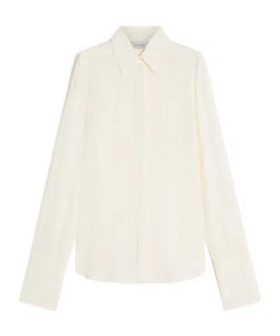 Sportmax Long-sleeved Shirt In White