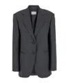 Sportmax Baffo Virgin Wool Blazer In Black